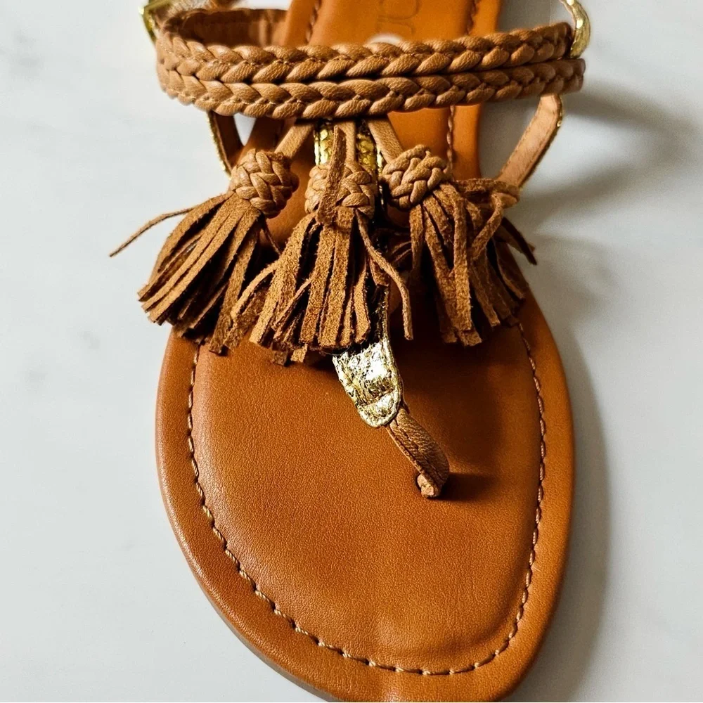 Sugar Braided Tassel Sandals - Size 6.5, NWOT